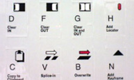 Avid Xpress Keycap labels (ショートカットキー シール)